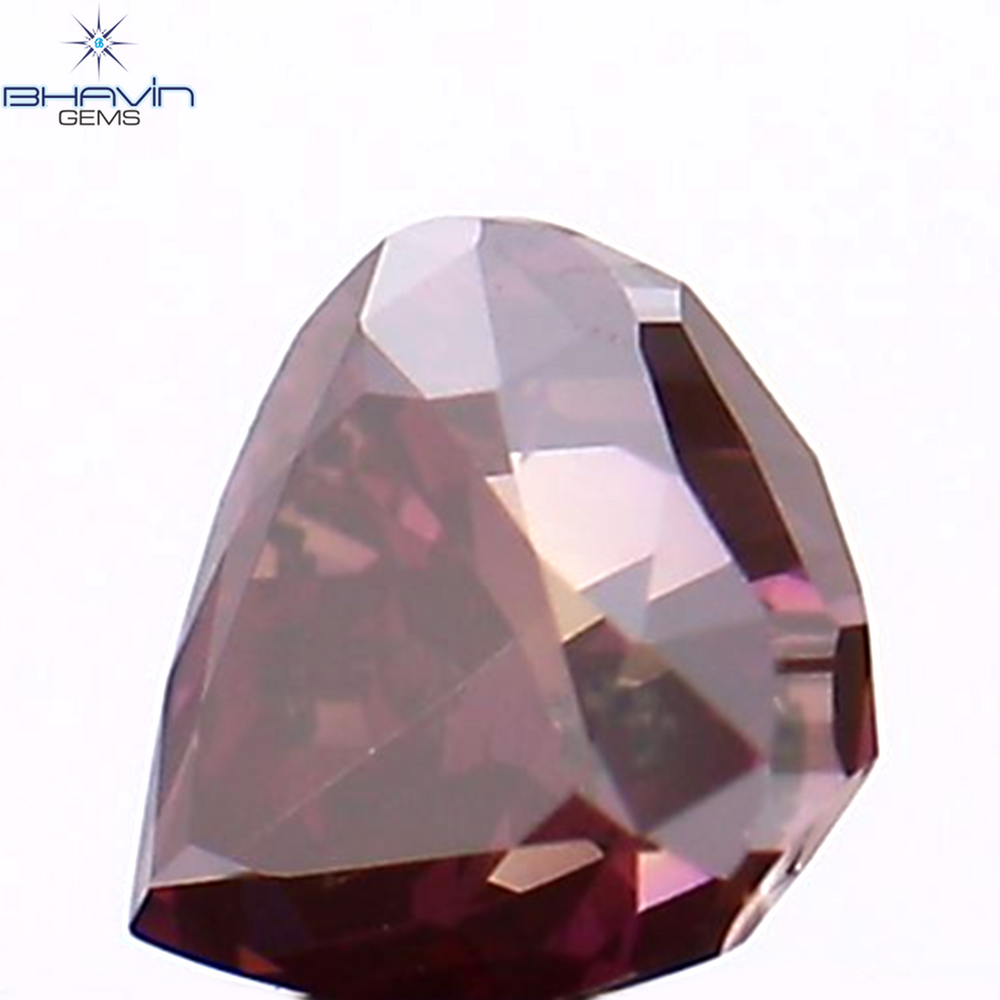 0.26 CT Heart Shape Enhanced Pink Color Natural Loose Diamond SI1 Clarity (3.92 MM)