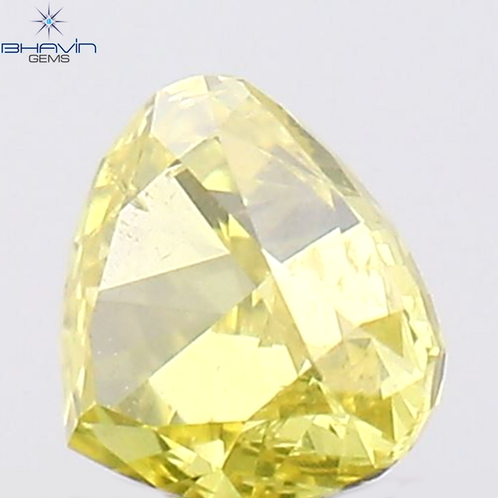 0.09 CT Heart Shape Natural Diamond Yellow Color VS1 Clarity (2.83 MM)