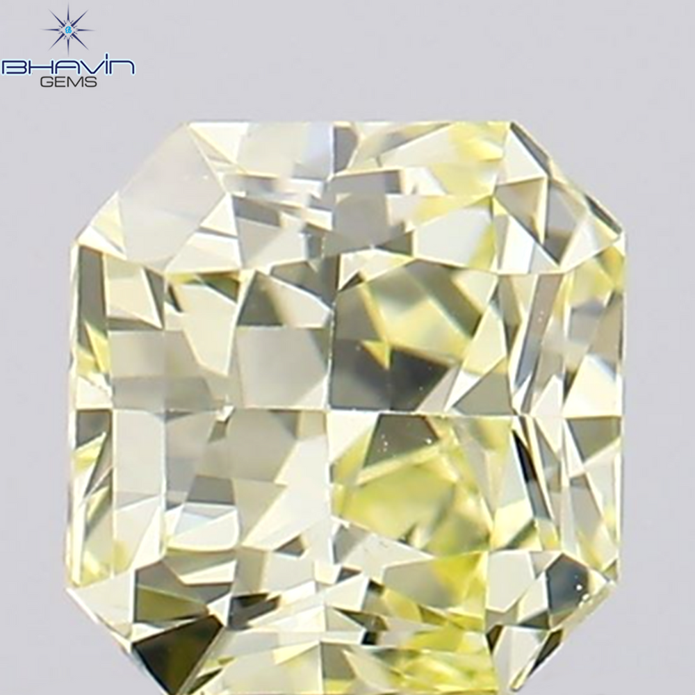 0.28 CT Radiant Shape Natural Diamond Yellow Color VS2 Clarity (3.74 MM)