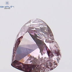 0.21 CT Heart Shape Natural Diamond Pink Color SI2 Clarity (3.88 MM)