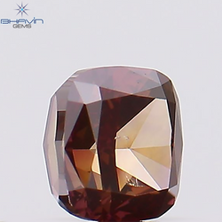 0.24 CT, Cushion Diamond, Brown-Pink Color, Clarity  SI1(3.41 MM)