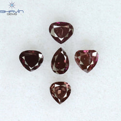 0.75 CT/5 Pcs Mix Shape Natural Diamond Pink Color SI2 Clarity (4.00 MM)