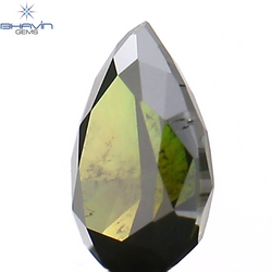 0.20 CT Pear Shape Natural Diamond Green Color I2 Clarity (4.55 MM)