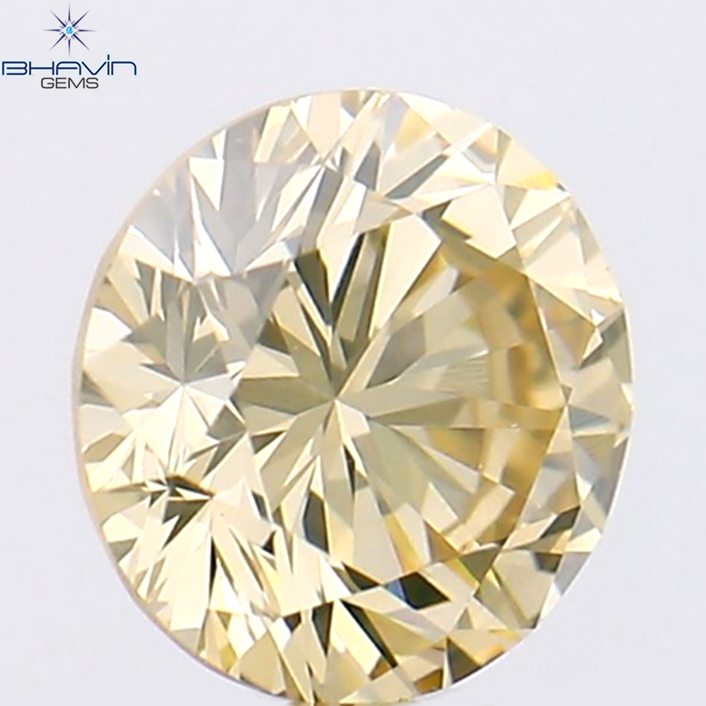 0.40 CT Round Shape Natural Loose Diamond Brown Color VS2 Clarity (4.64 MM)