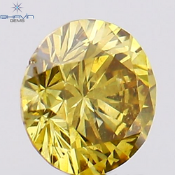 0.21 CT Round Shape Natural Diamond Orange Color SI2 Clarity (3.80 MM)