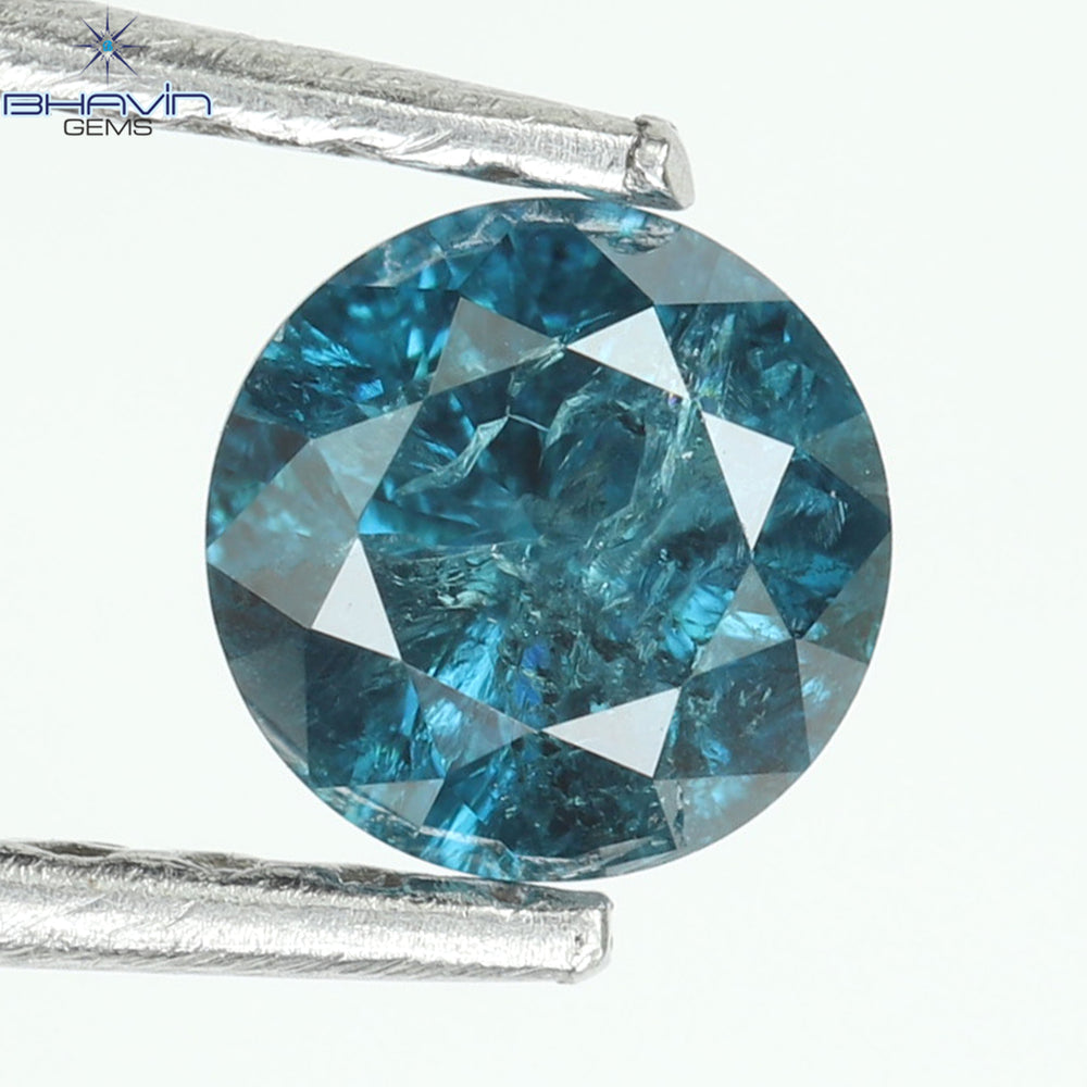 0.29 CT Round Diamond Natural Loose Diamond Blue Color I3 Clarity (4.13 MM)