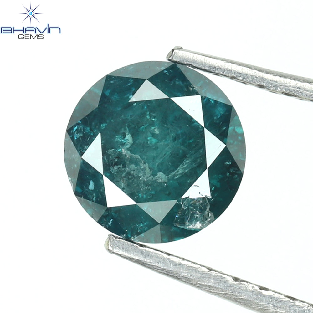 0.71 CT Round Diamond Natural Loose Diamond Blue Color I3 Clarity (5.65 MM)