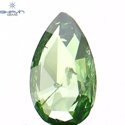 0.08 CT Pear Shape Natural Diamond Green Color SI2 Clarity (4.10 MM)
