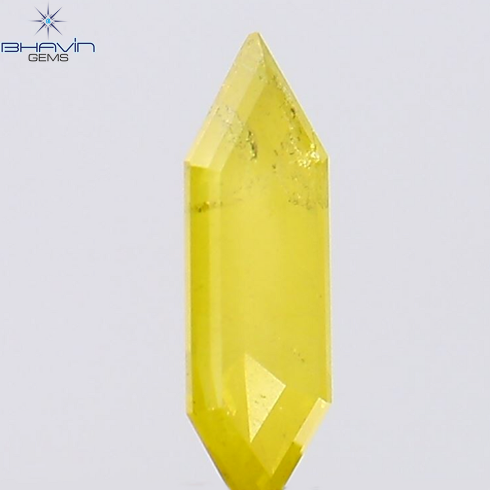 0.19 CT Hexagon Shape Natural Diamond Yellow Color I2 Clarity (6.65 MM)