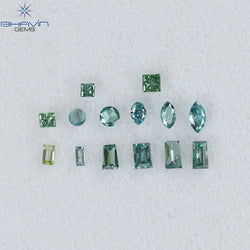 0.29 CT/14 PCS Mix Diamond Natural diamond Blue Diamond SI Clarity (2.35 MM)