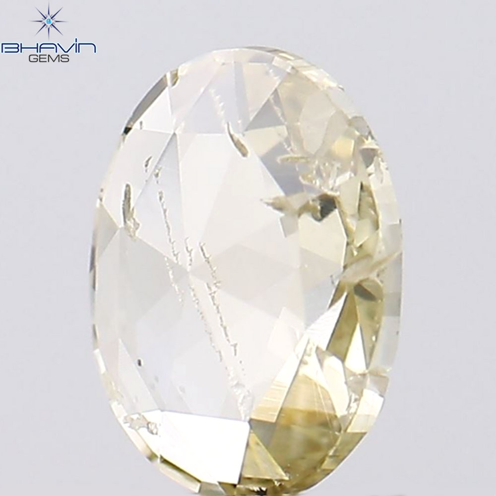 0.40 CT Oval Shape Natural Diamond Yellow Color SI2 Clarity (5.75 MM)