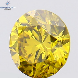 0.18 CT Round Shape Natural Diamond Orange Color VS2 Clarity (3.66 MM)