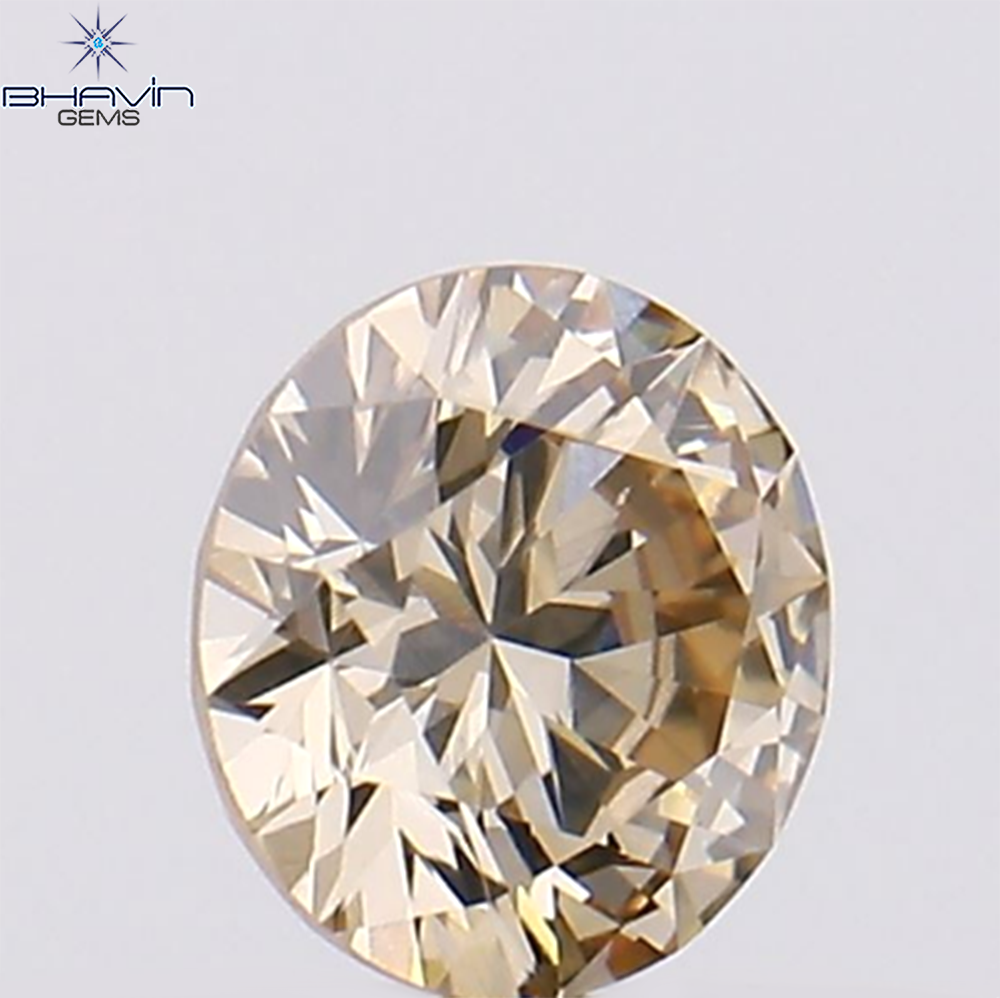 0.27 CT Round Shape Natural Loose Diamond Brown Color VS1 Clarity (4.12 MM)