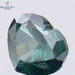 0.30 CT Heart Shape Natural Diamond Blue Color SI2 Clarity (4.34 MM)
