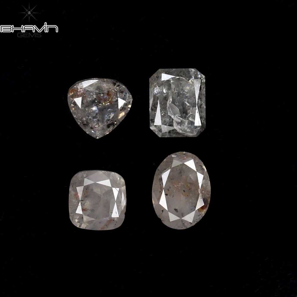1.26 CT/4 PCS Mix Shape Natural Diamond White Color I3 Clarity (4.20 MM)