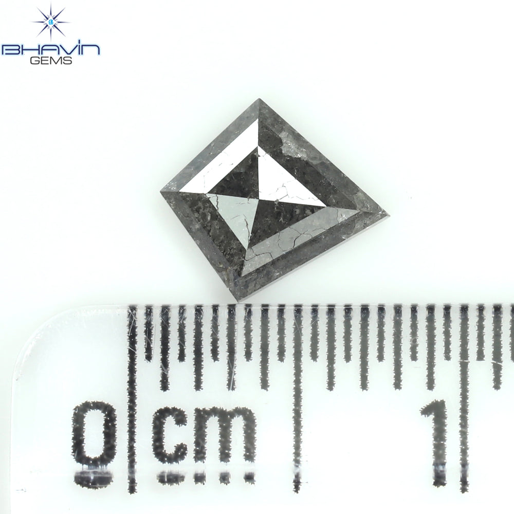 0.54 CT Kite Diamond Natural Loose Diamond Salt And Pepper Color I3 Clarity (6.92 MM)