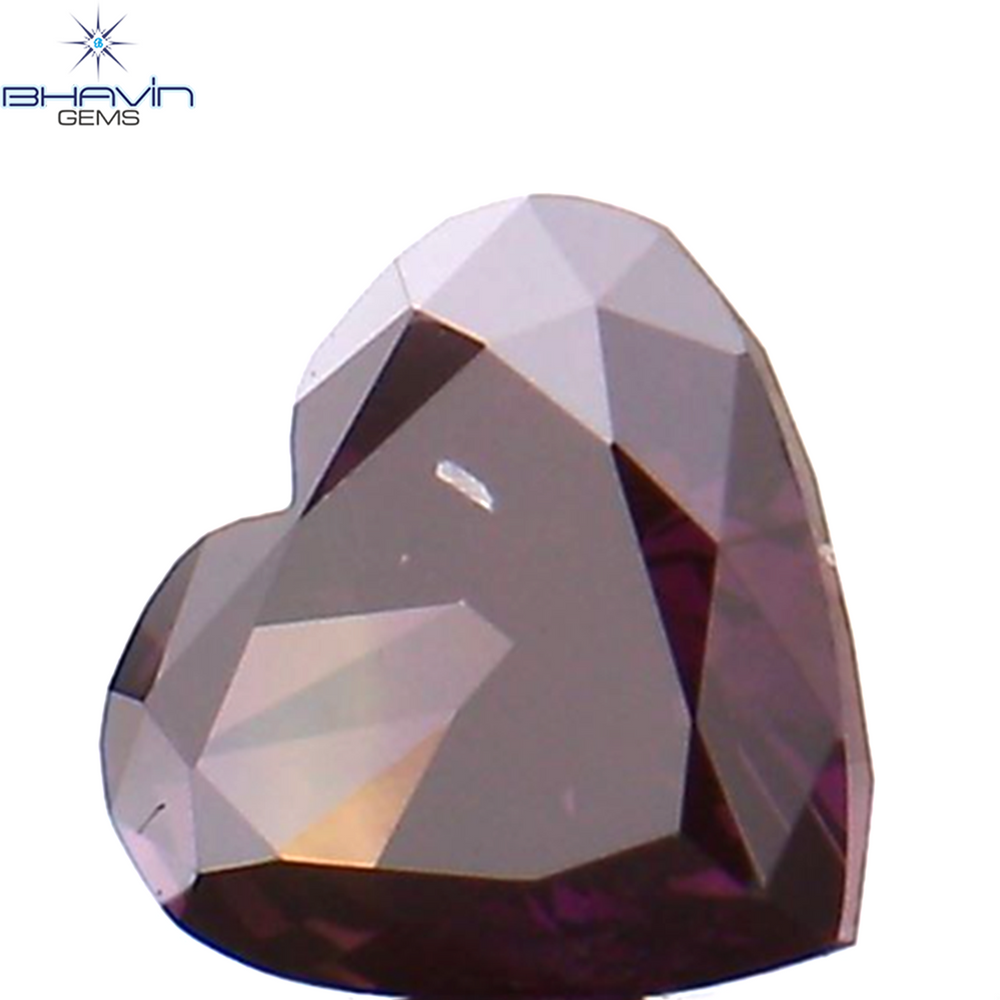 0.19 CT Heart Shape Enhanced Pink Color Natural Loose Diamond SI1 Clarity (3.54 MM)