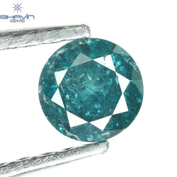 0.27 CT Round Diamond Natural Loose Diamond Blue Color I3 Clarity (4.18 MM)