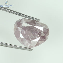 2.29 CT Heart Diamond Pink Color Natural Loose Diamond I3 Clarity (8.50 MM)
