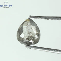0.39 CT ペアシェイプ ナチュラル ルース ダイヤモンド ソルト アンド ペッパー カラー I3 クラリティ (5.27 MM)