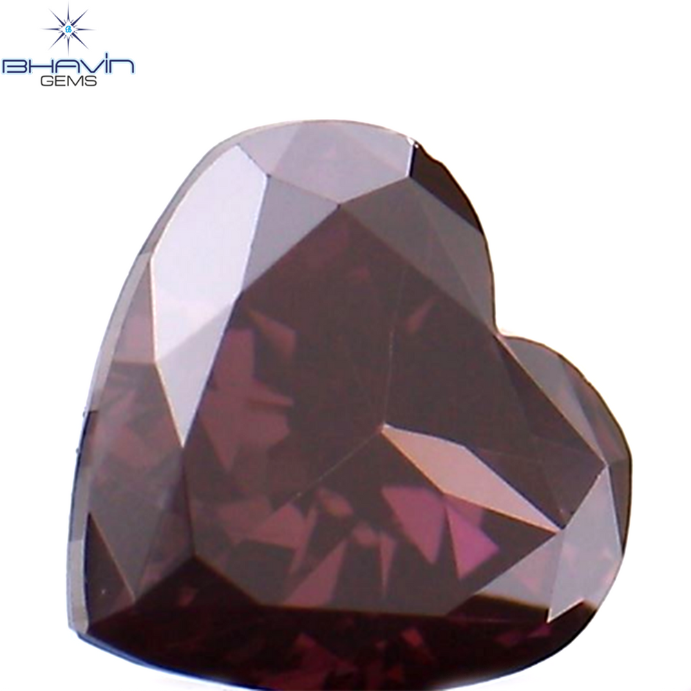 0.23 CT Heart Shape Enhanced Pink Color Natural Loose Diamond VS1 Clarity (3.80 MM)