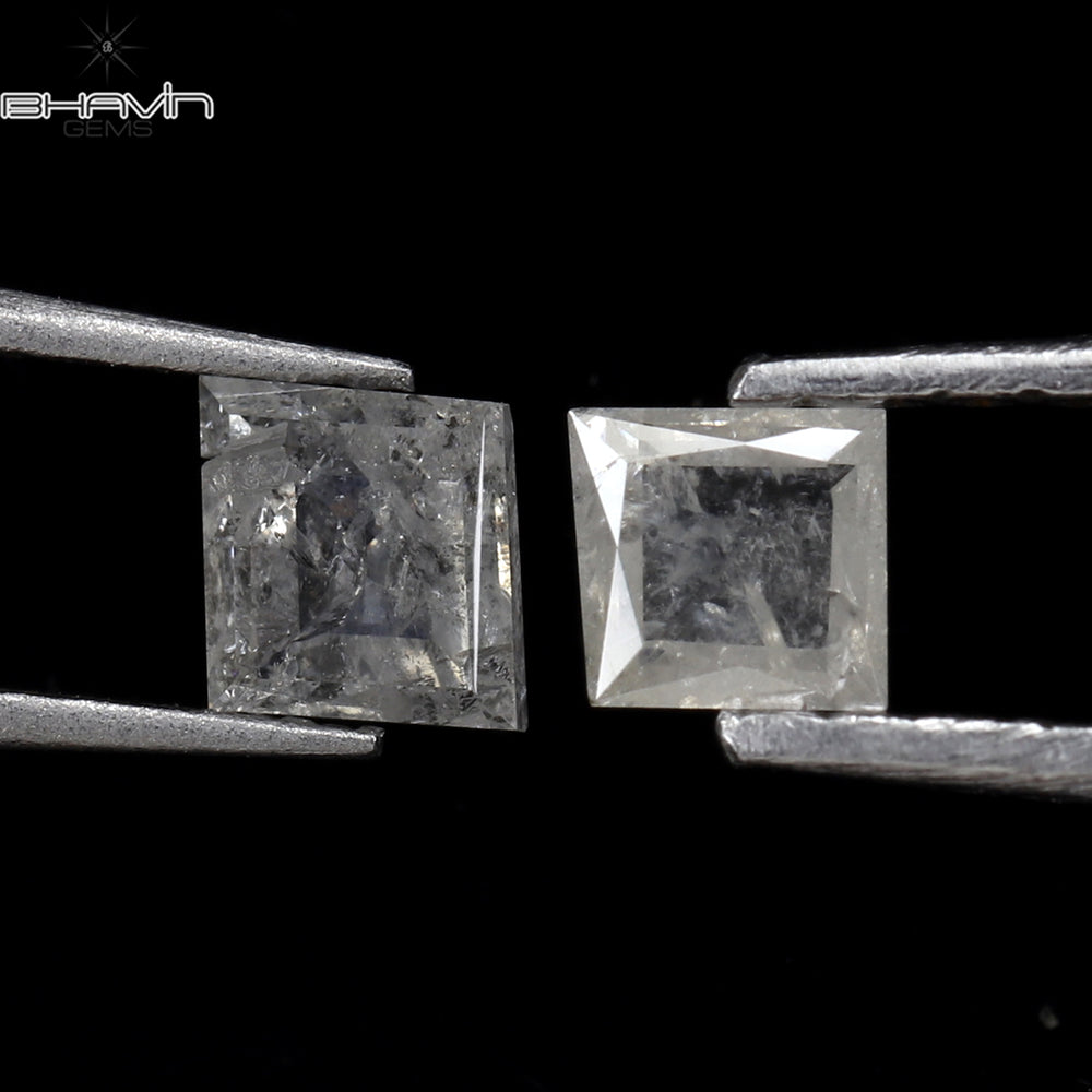 0.40 CT/2 PCS Hexagon Shape Natural Loose Diamond White Color I3 Clarity (3.32 MM)