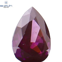 0.14 CT Pear Shape Natural Diamond Enhanced Pink Color VS1 Clarity (4.02 MM)