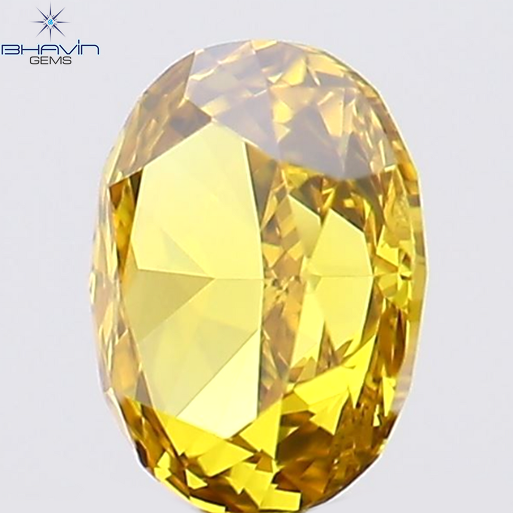 0.19 CT Oval Shape Natural Diamond Orange Color VS2 Clarity (3.85 MM)