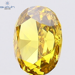 0.19 CT Oval Shape Natural Diamond Orange Color VS2 Clarity (3.85 MM)