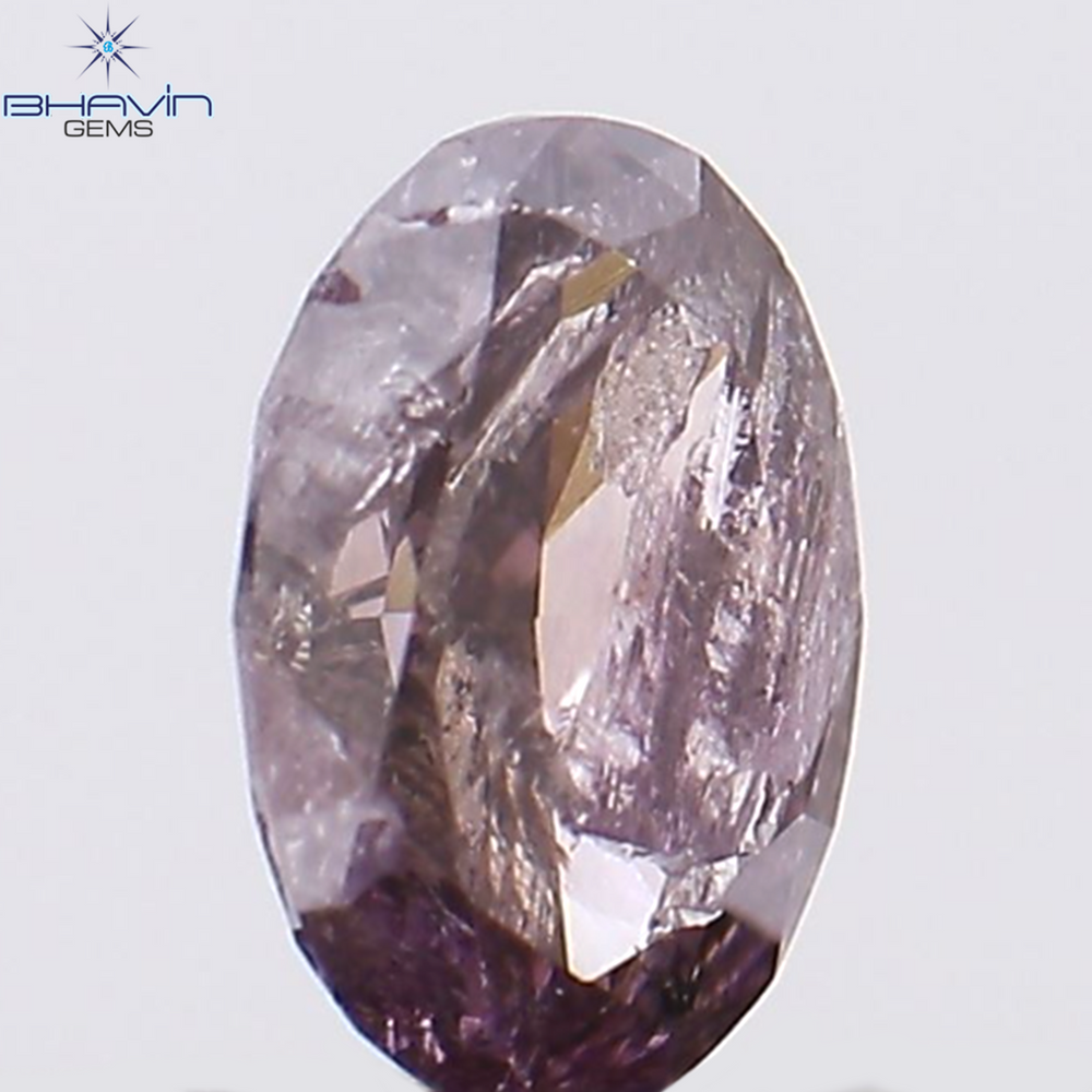0.18 CT Oval Shape Natural Diamond Pink Color I2 Clarity (4.26 MM)