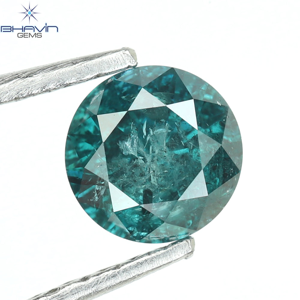 0.40 CT Round Diamond Natural Loose Diamond Blue Color I3 Clarity (4.67 MM)
