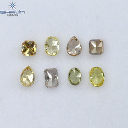0.93 CT/8 Pcs Mix Shape Natural Diamond Mix Color VS2 Clarity (3.50 MM)