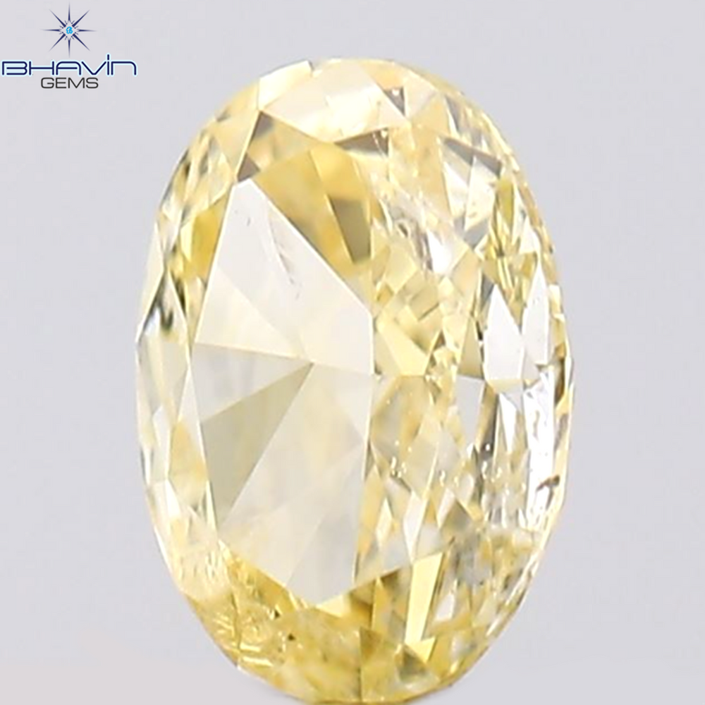 0.20 CT Oval Shape Natural Diamond Orange Color SI1 Clarity (4.24 MM)