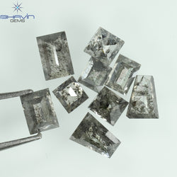 1.03 CT/9 Pcs, Baguette Diamond, Salt And Pepper Color, I3 Clarity