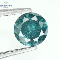 0.28 CT Round Diamond Natural Diamond Blue Color I3 Clarity (4.00 MM)