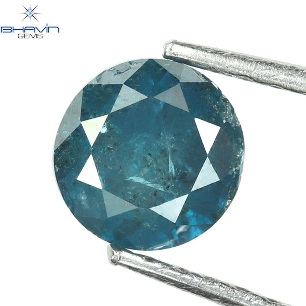 0.71 CT Round Diamond Natural Loose Diamond Blue Color I3 Clarity (5.32 MM)