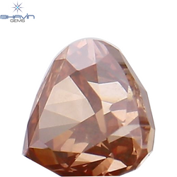 0.20 CT Heart Shape Natural Diamond Enhanced Pink Color SI1 Clarity (3.58 MM)