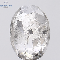 1.22 CT Oval Shape Natural Diamond White (Salt And Pepper) Color I3 Clarity (7.56 MM)