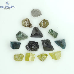 7.79 CT/38 PCS Mix Color Rough Diamond Natural loose Diamond I3 Clarity (3.89 MM)