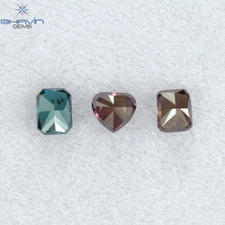 0.33 CT/3 Pcs Mix Shape Natural Diamond Mix Color SI1 Clarity (3.19 MM)