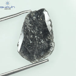 1.10 CT Slice Shape Natural Diamond Salt And Papper Color I3 Clarity (13.00 MM)
