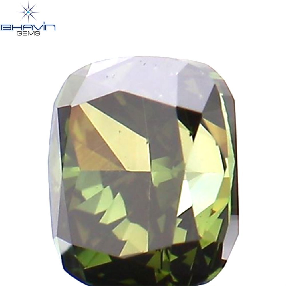 0.27 CT Cushion Shape Natural Loose Diamond Green Color VS1 Clarity (3.77 MM)