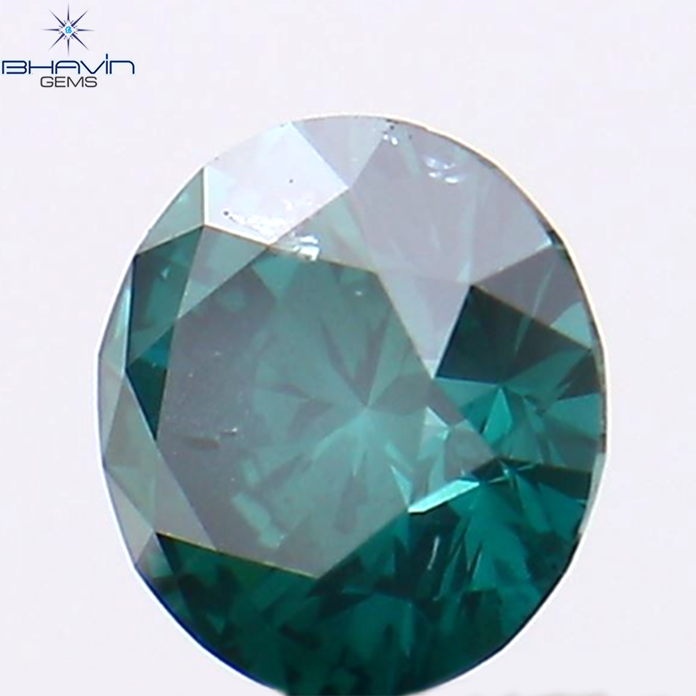 0.28 CT Round Shape Natural Diamond Blue Color SI1 Clarity (4.18 MM)
