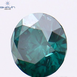 0.28 CT Round Shape Natural Diamond Blue Color SI1 Clarity (4.18 MM)
