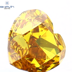 0.29 CT Heart Shape Natural Loose Diamond Orange Color VS1 Clarity (3.88 MM)