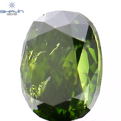1.04 CT Oval Shape Natural Diamond Green Color I1 Clarity (6.42 MM)