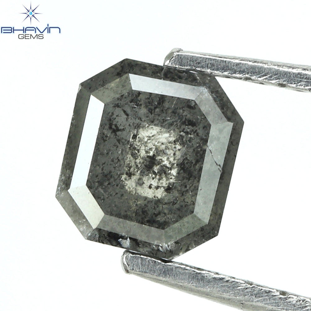 0.55 CT Square Cut Shape Natural Diamond Salt And Pepper Color I3 Clarity (4.78 MM)