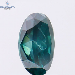 1.65 CT Oval Shape Natural Diamond Greenish Blue Color I2 Clarity (9.03 MM)