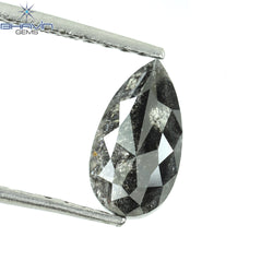 0.70 CT Pear Shape Natural Loose Diamond Salt And Pepper Color I3 Clarity (7.97 MM)