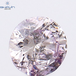 0.11 CT Round Shape Natural Diamond Pink Color I1 Clarity (3.14 MM)